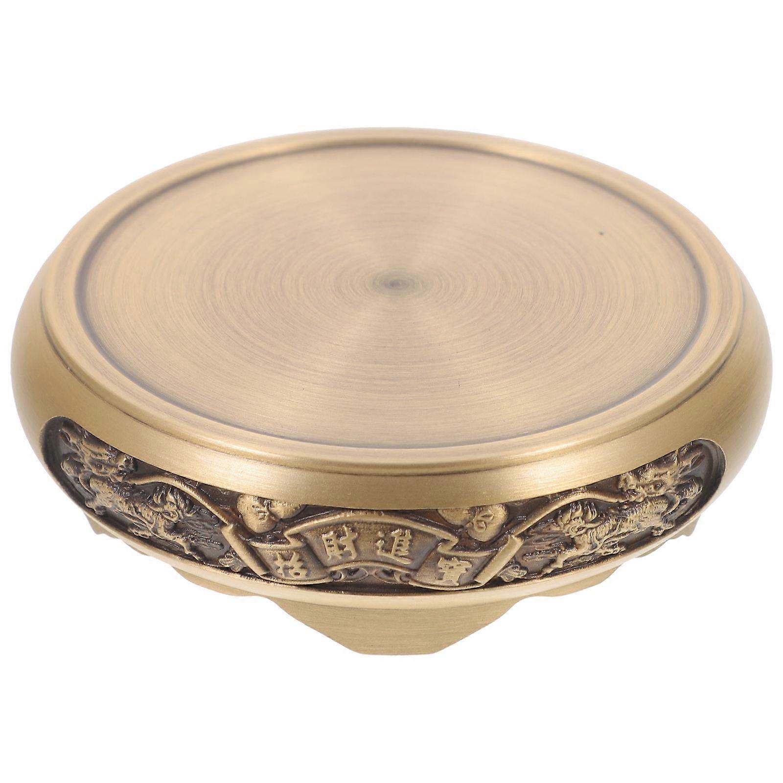 Round Incense Burner Base Delicate Copper Displaying Base Crafts Stand Base