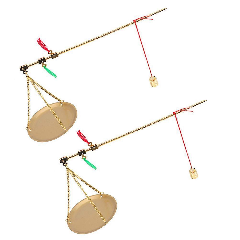 Chinese Herb Scale Handheld Copper Scale for Precision Weighing 2Pcs