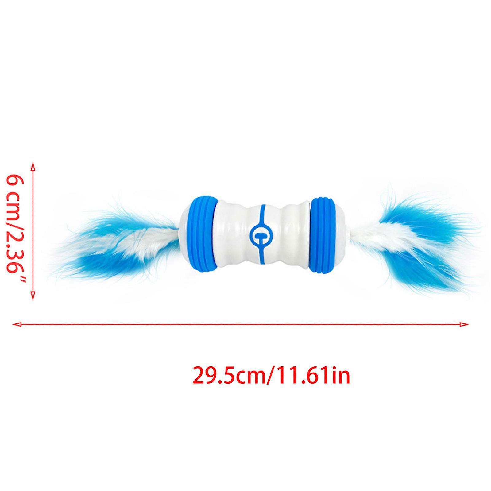 Pet Toy Robot Kitten Feather Toy Light Kitten for Chase Chew Toys Interactive Toy Colorful Light Catching Exercising Toy  Pink