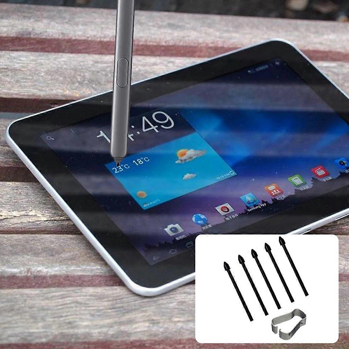 5set Touch Stylus Tips Nibs+ Pen Clip for Tab S7 S7+/S6 Lite/Note10/Note20 Universal Stylus Tip Blac