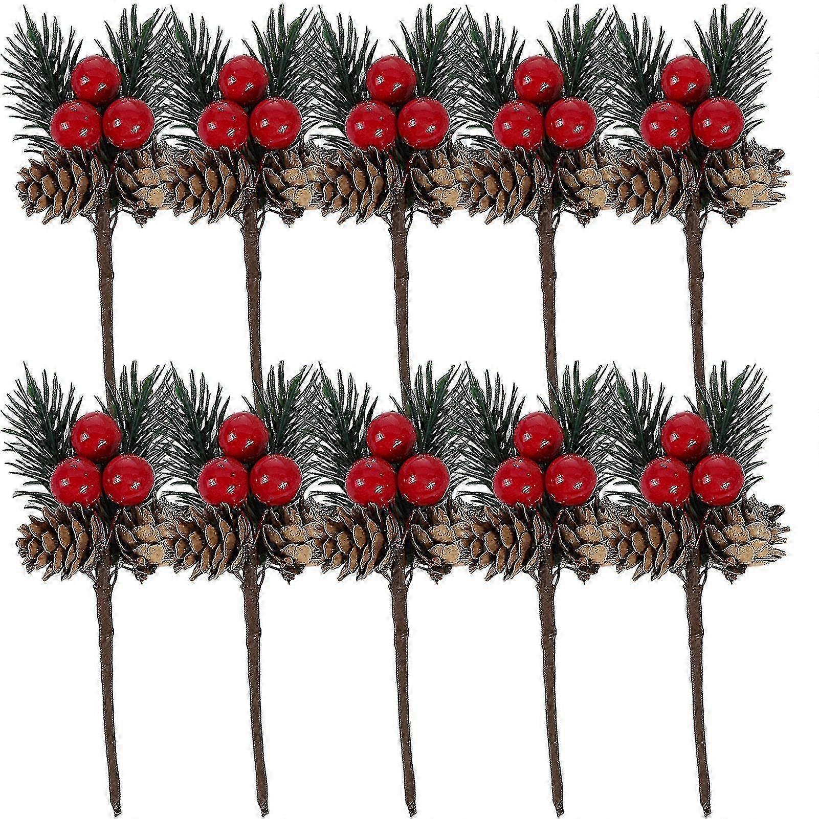 Christmas Decoration Crafts with Artificial Pine Branches and Natural Cones