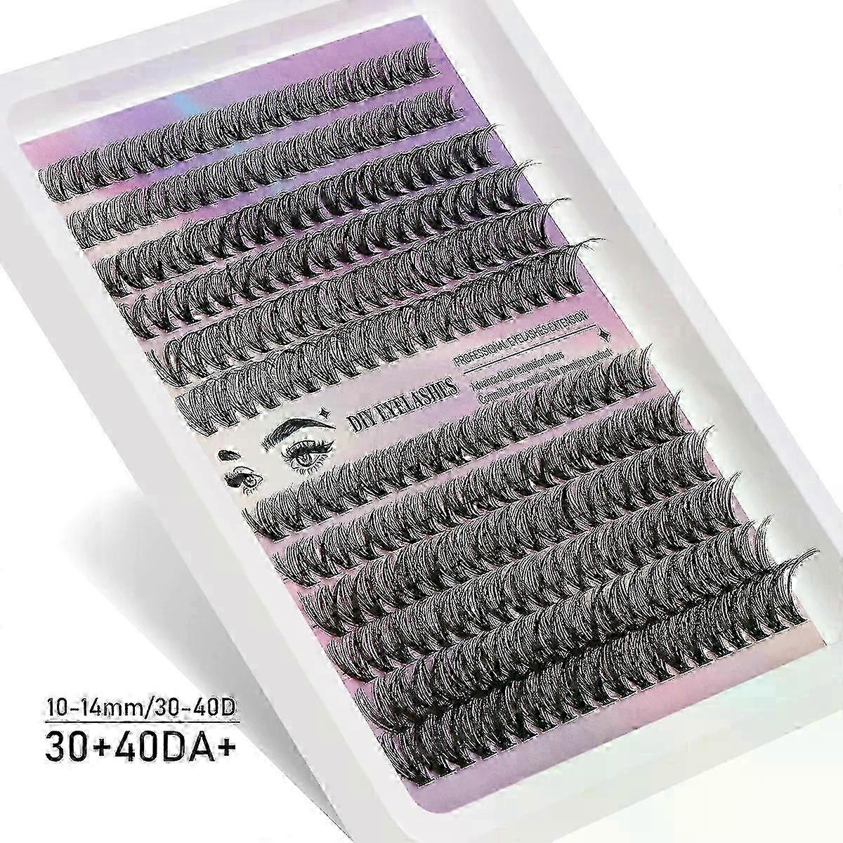 2025 Individual Lashes 20-100D 280pcs Cluster Lashes Natural Look Mixed Tray DIY Eyelash Extension Volume Lash Clusters Eyelashes