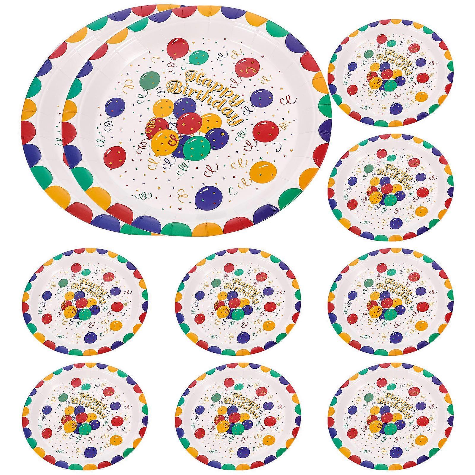 Household Food Plates for Party Multi-Function Snack Plates 50Pcs