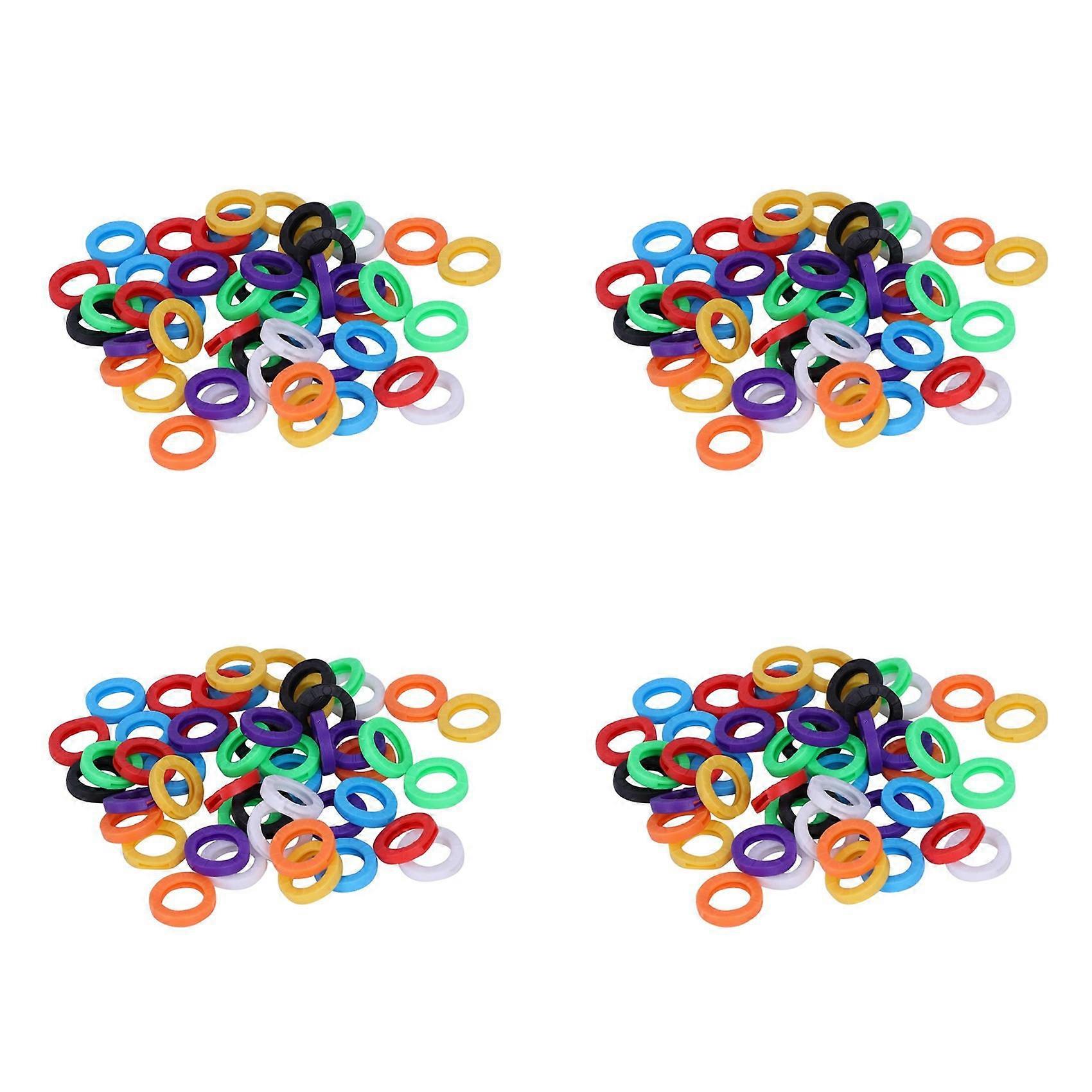 200PCS Small Size ID Identify Key Ring Cap Tag