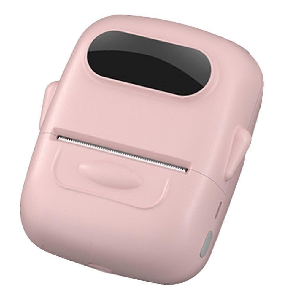 Portable Thermal Printer Mini Printer with Stickers Printer Pink