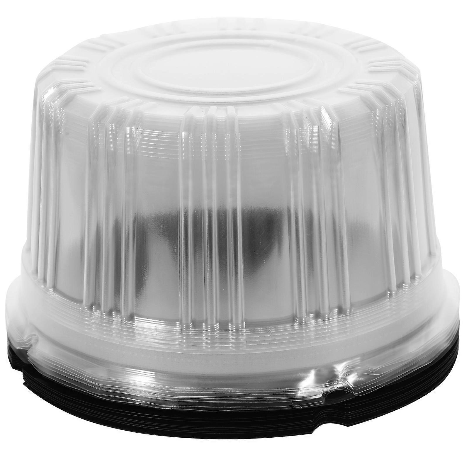 Transparent Cake Containers Plastic Container with Lid for Cake Carrier 10Pcs