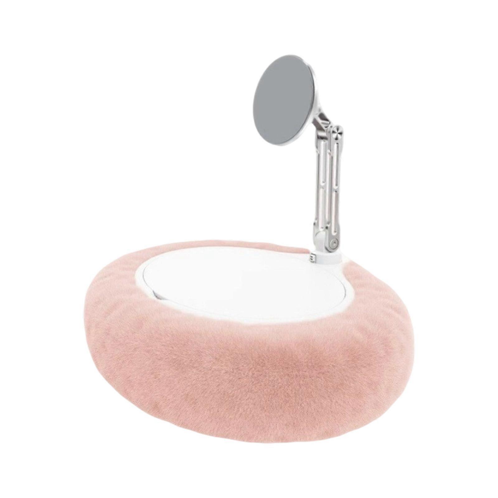 Plush Pillow Magnetic Stand Adjustable Foldable Featuring 360 Degree Rotation for Universal Phone Tablet Support Gift  light pink