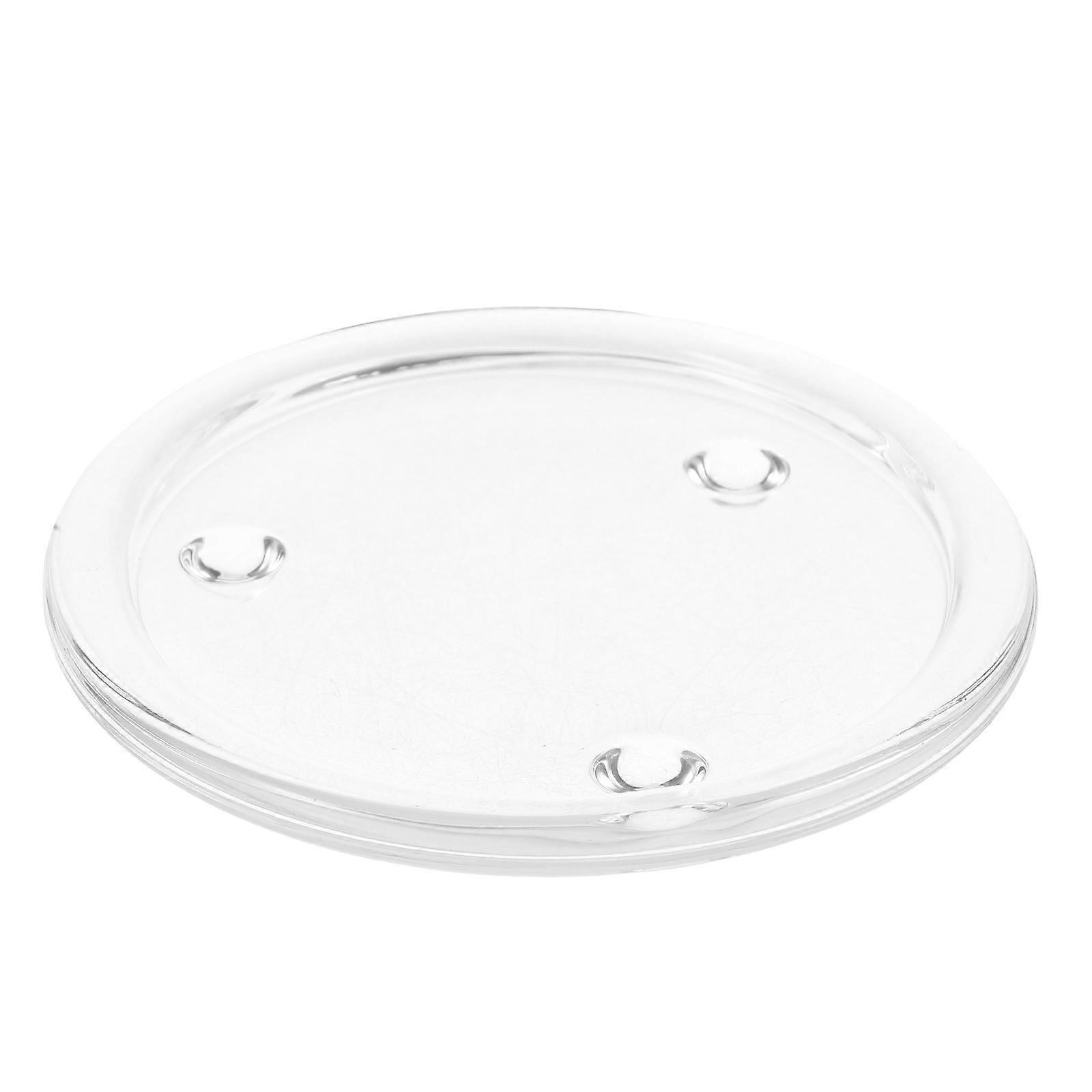Glass Candle Stand Multi-Functional Base For Office Workers Clear 1Pack