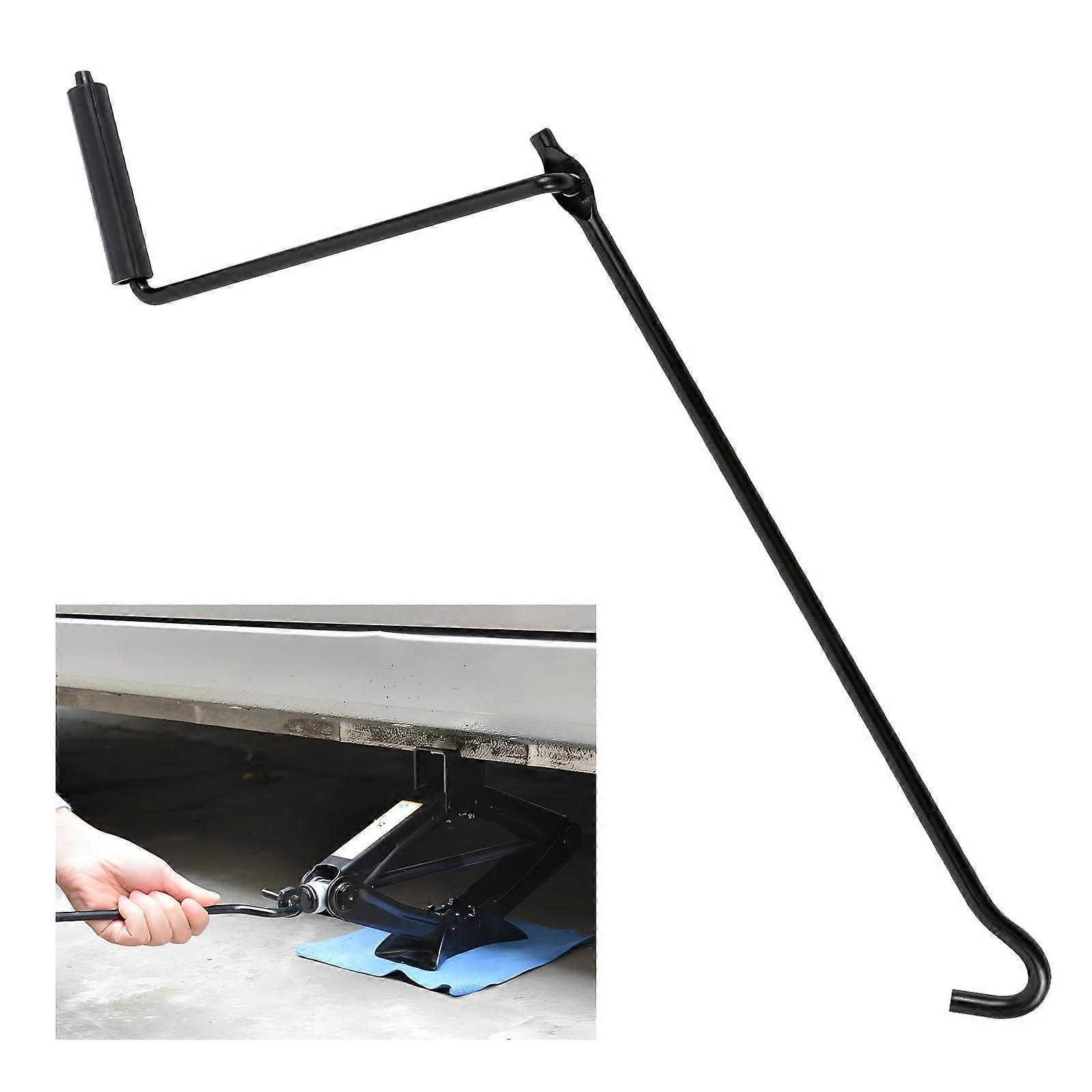 Scissor Jack Handle Car Jack Wrench for Tire Change with Ergonomic Grip and Durable Metal Build
