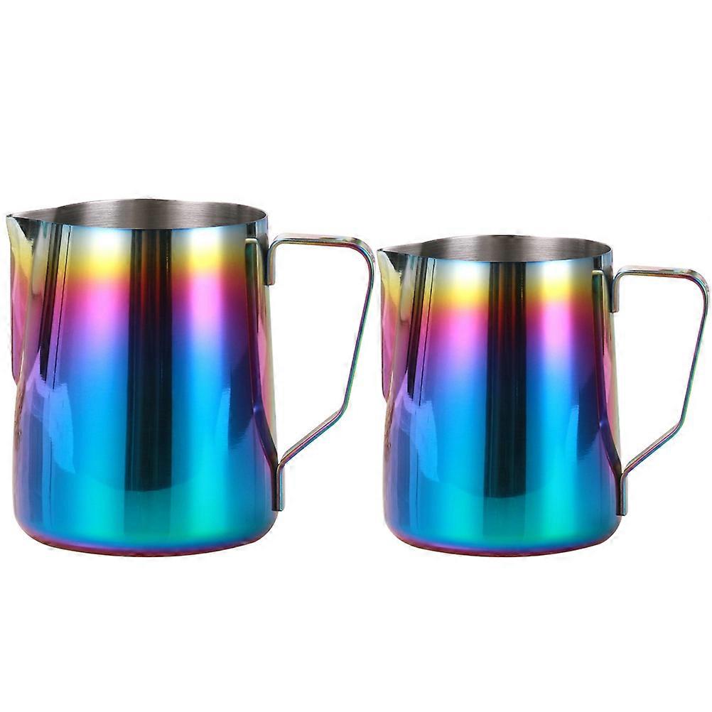 Cup Stainless Steel Frothing Cup for Storage 6Pcs Assorted Colors