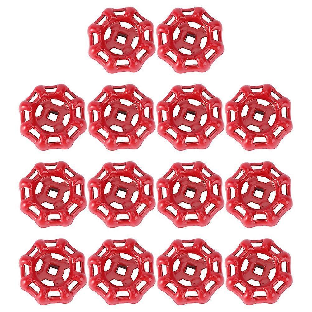 Valve Handle Replacement Outdoor Faucet Round Wheel Hose Bib Handle Cast Iron Adjustable Control For Pipeline Systems 14Pcs