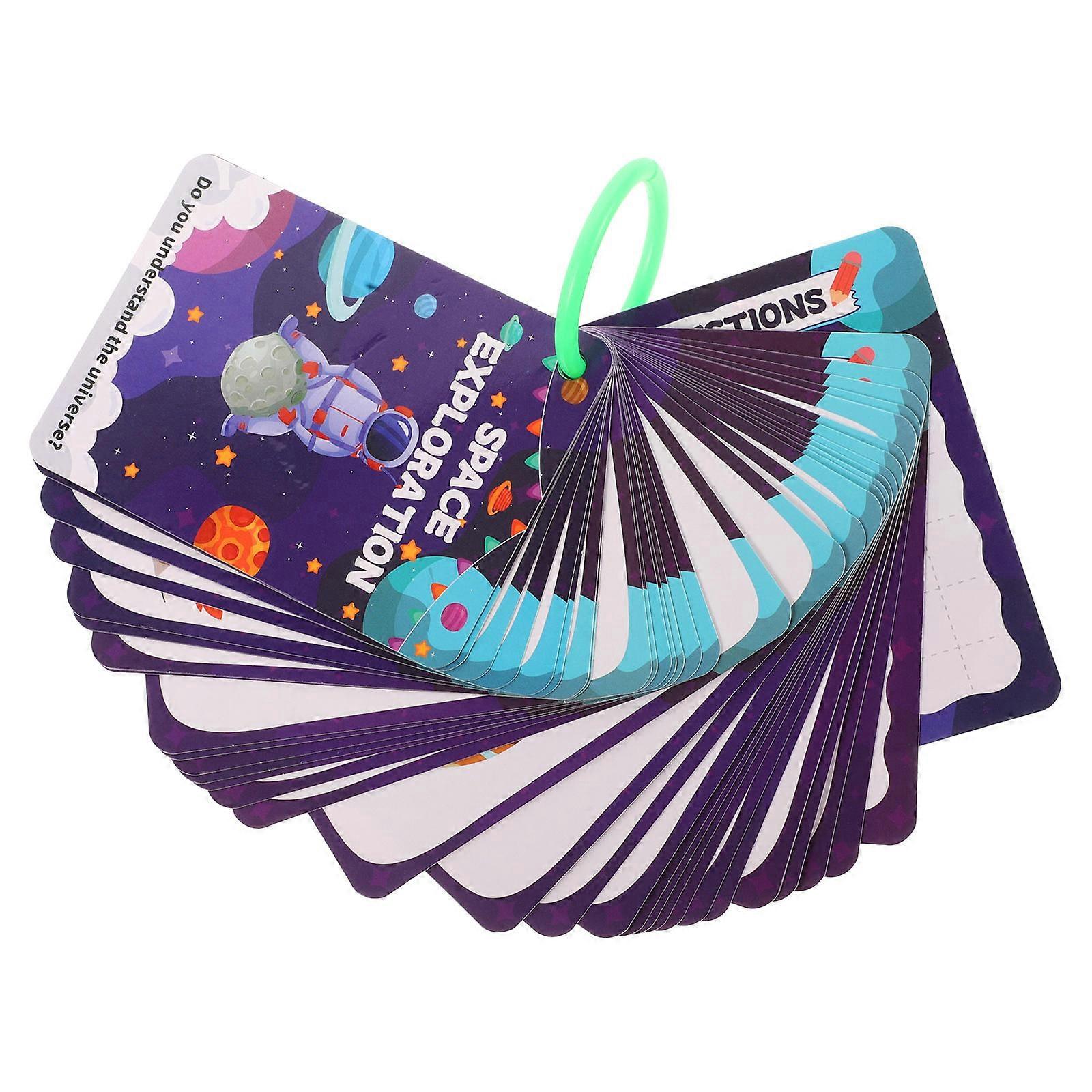 Learning Cards Outer Space Planet Flash Cards for 34Pcs Children