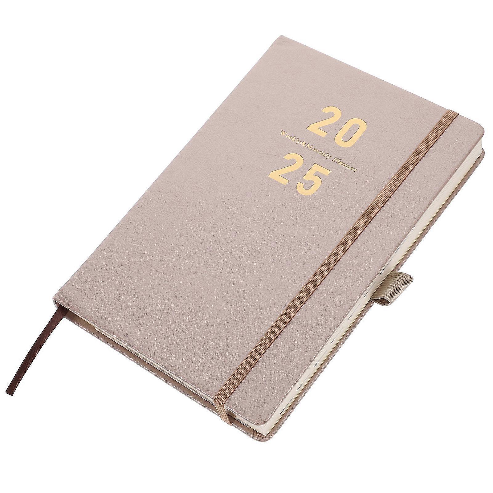 Daily Planner Notebook Khaki Office Planner Book Multi-Function Academic Use
