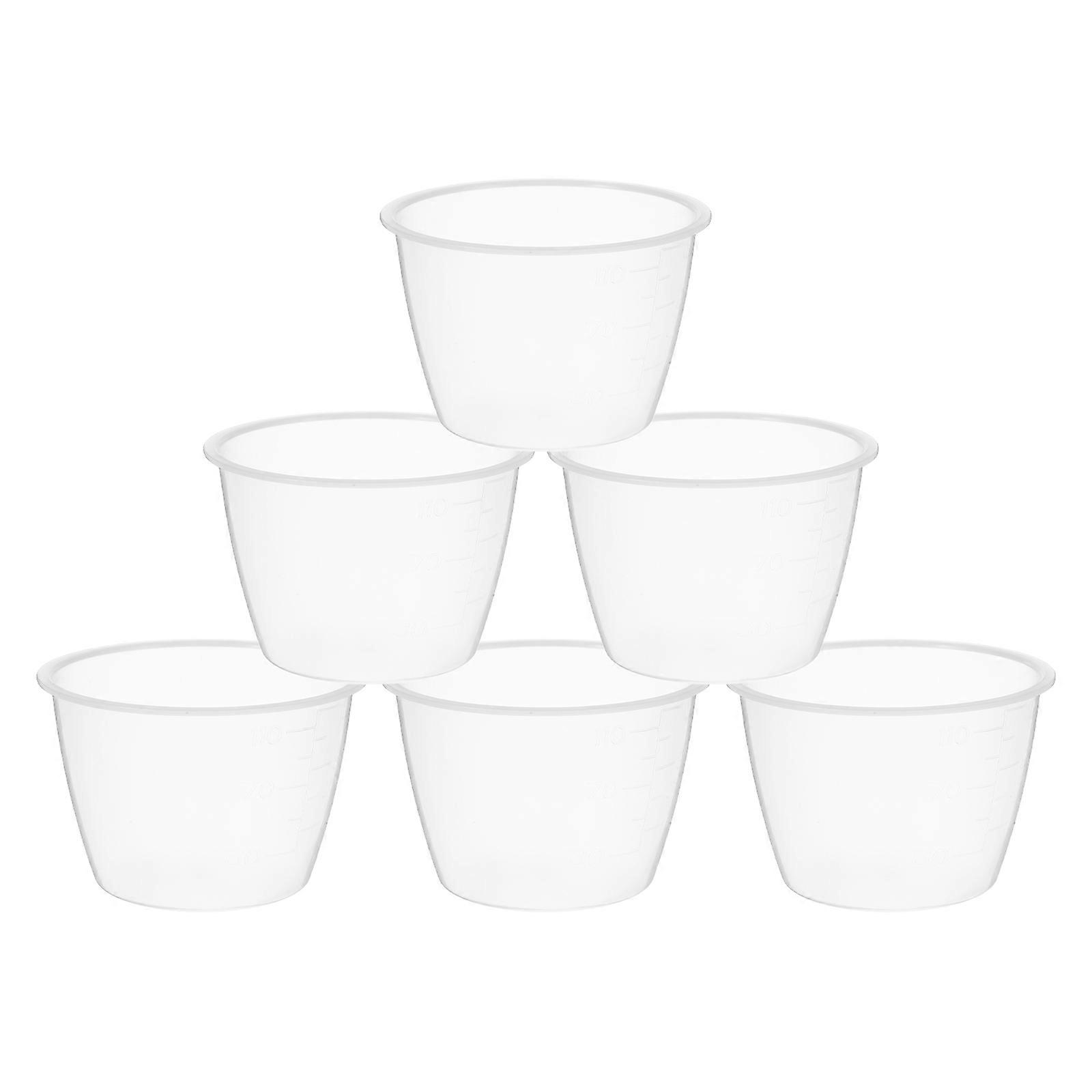 6Pcs Measuring Cup Rice Measuring Cup for Kitchen Use Transparent Plastic Cups