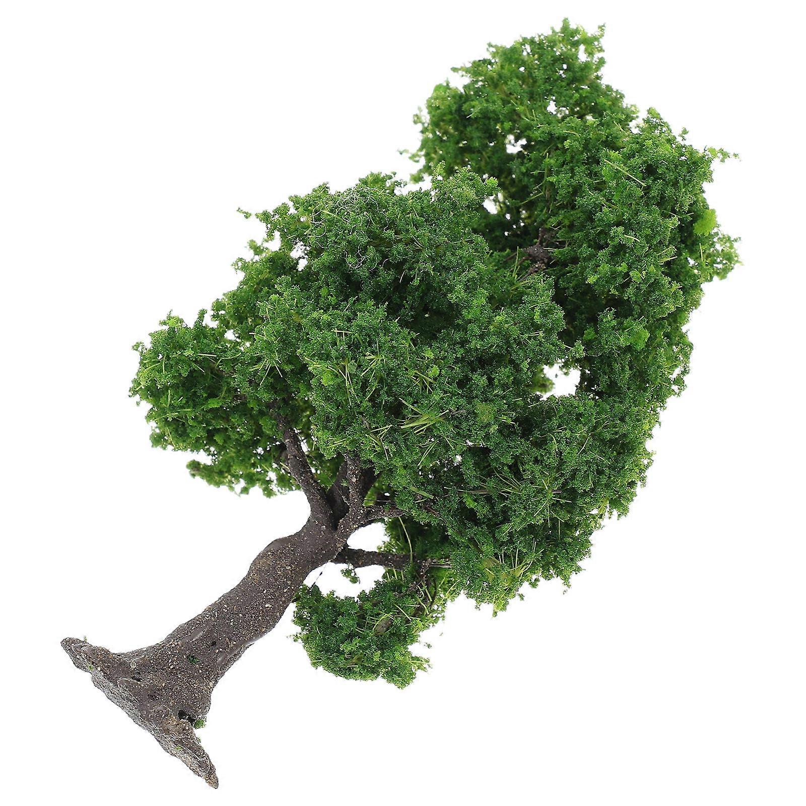 Plastic Miniature Tree Model for Crafts Green Wire Trunk