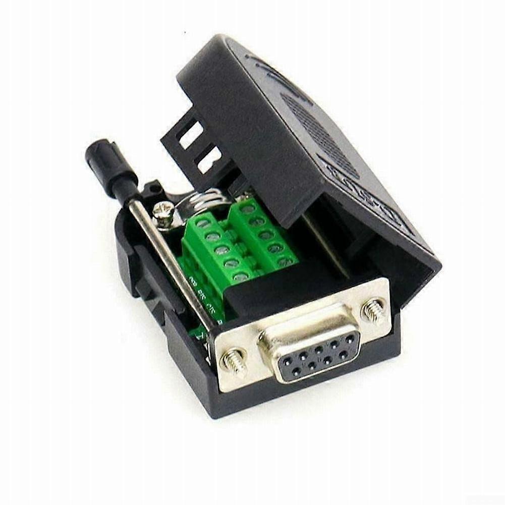 DB9 Female Serial Adapter with Screw Lock for RS485 DSUB Breakout Boards, PVC Housing