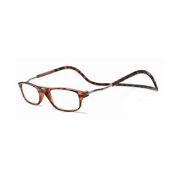 Smart Reading Glasses with Magnet Leopard Print +1.5
