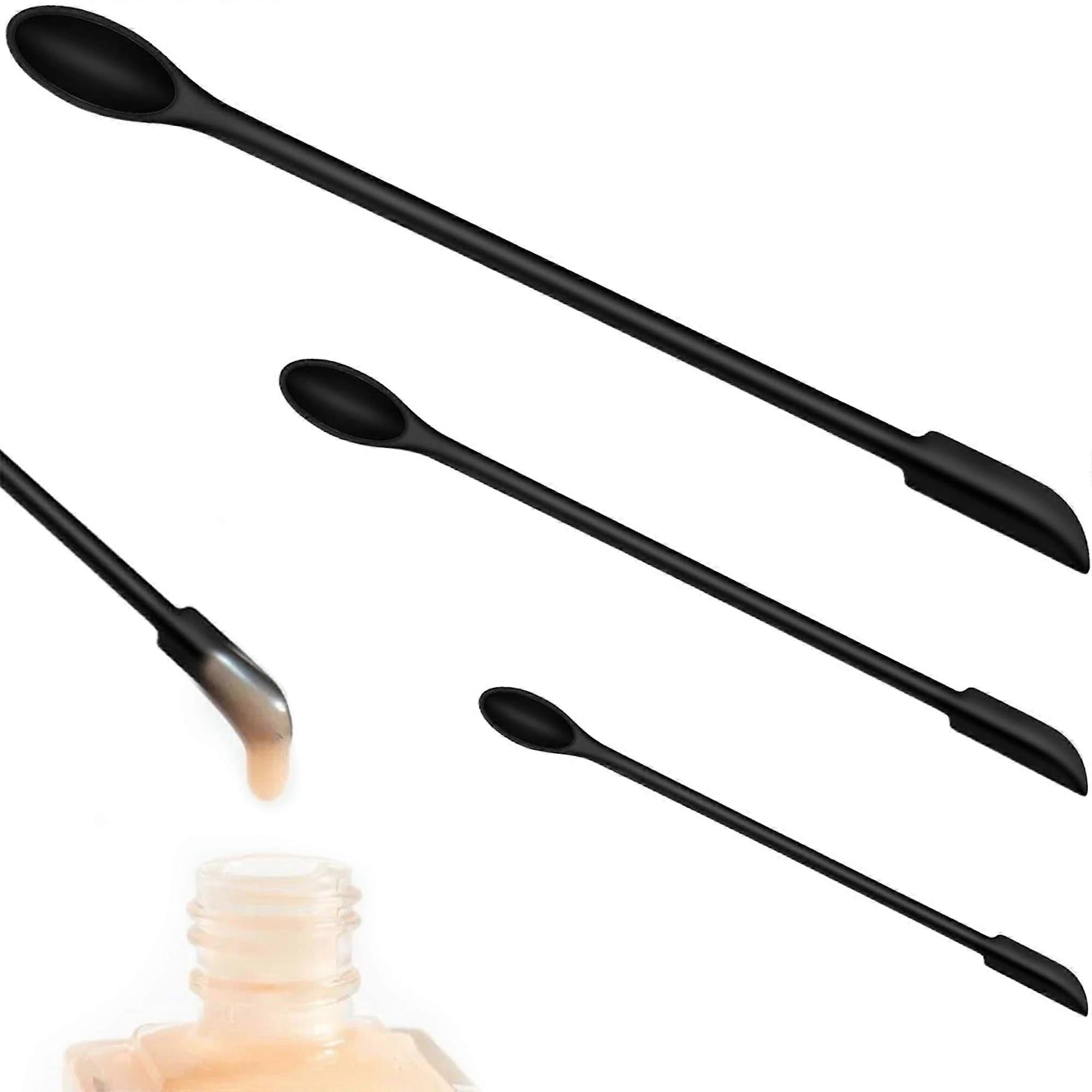 Silicone Spatula Set 3‑Piece Multi‑Size Long Handle Jar Scraper Spoon Heat Resistant for Kitchen and Cosmetics