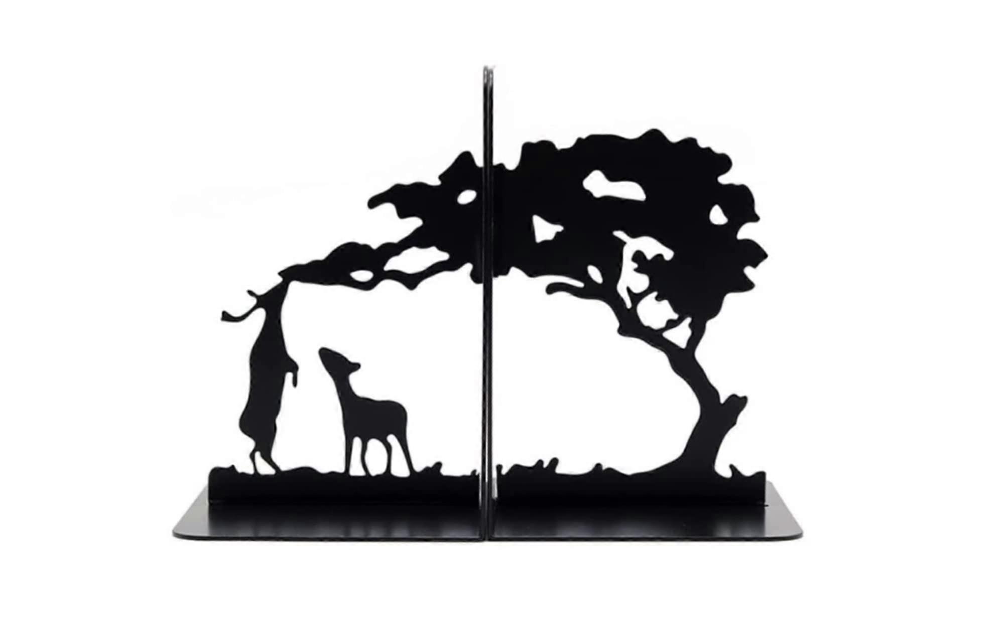 Vintage Decorative Metal Bookends with NonSkid Base for Home Office Shelves and Bookshelf