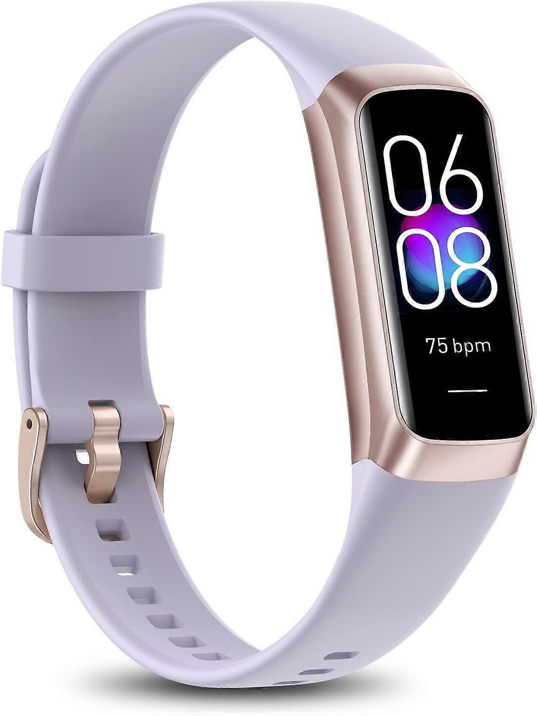 Fitness Tracker with Heart Rate and Blood Oxygen Monitor, Activity Tracker with AMOLED Display, Purple