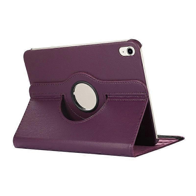 Stylish Case For Ipad 10 10.9 2022 Purple Lychee Rotating