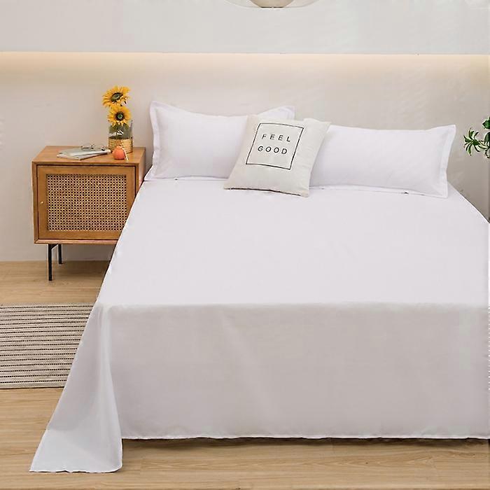 1 pc Bed Flat Sheet for Double Bed Plain Solid Color Top Sheets Single/Queen/King Flat Bedsheets Soft Home Bed Linen Sheets