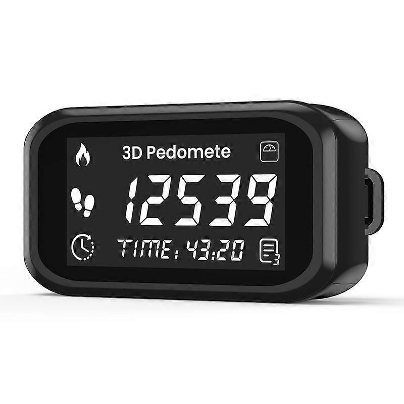 Accurate Step Counter 3D Pedometer With LCD Display For Running For Walking Fitness Calorie Tracking Device Tracker Rechargeable
