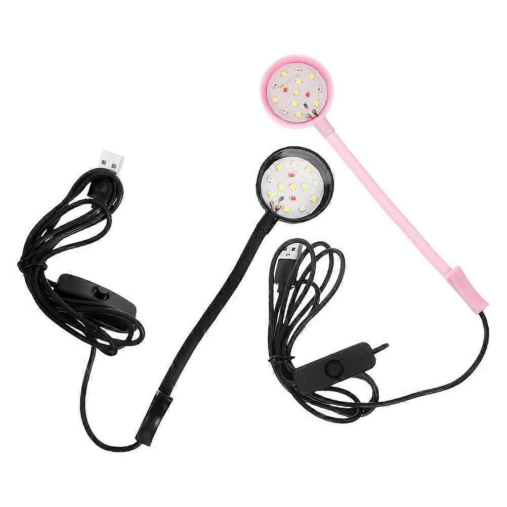 Fish Tank Lighting ABS Clamp-Type Aquarium Lamp for Night 2Pcs USB Type