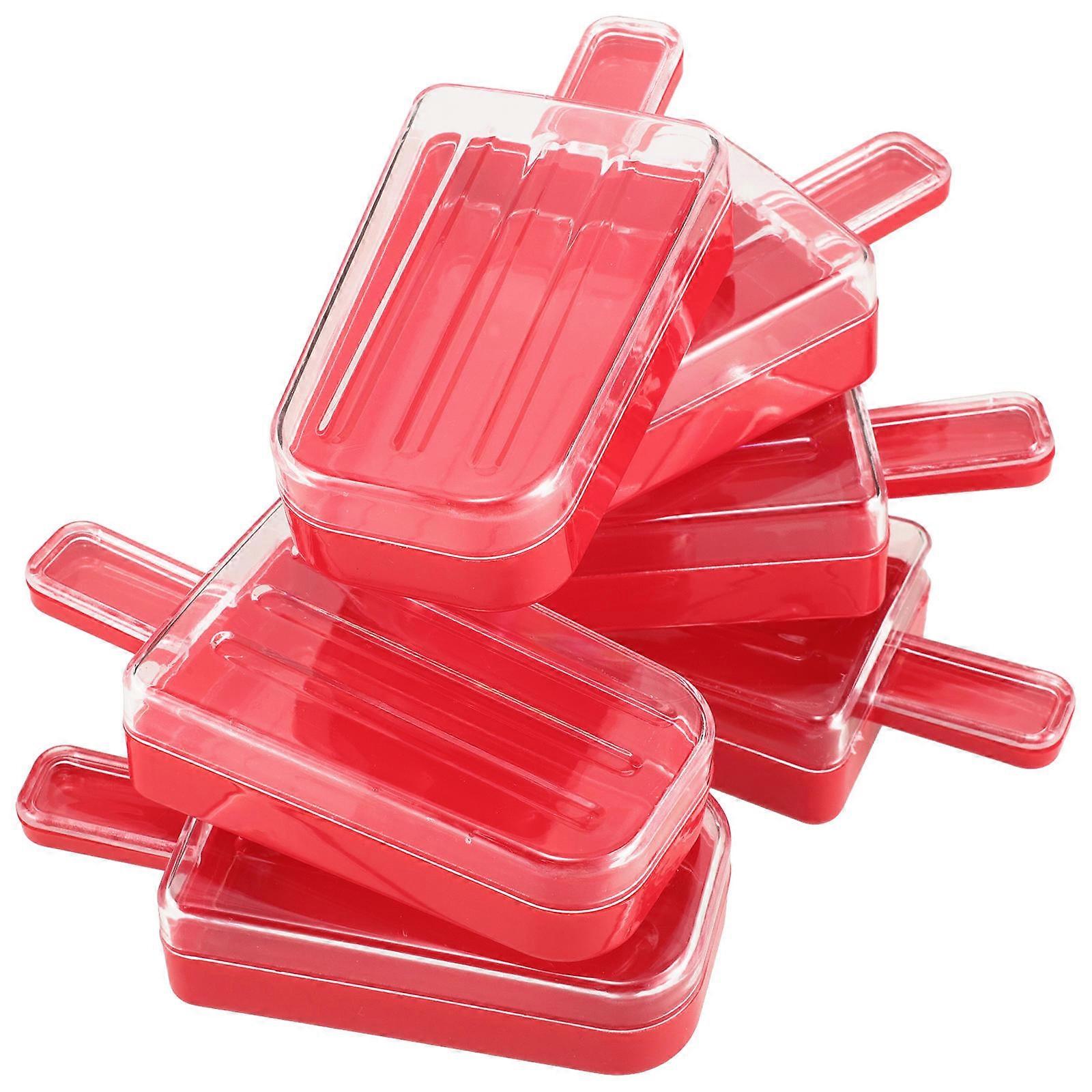 12Pcs Red Ice Cream Shape Candy Boxes for Storage Plastic Wedding Candy Holders