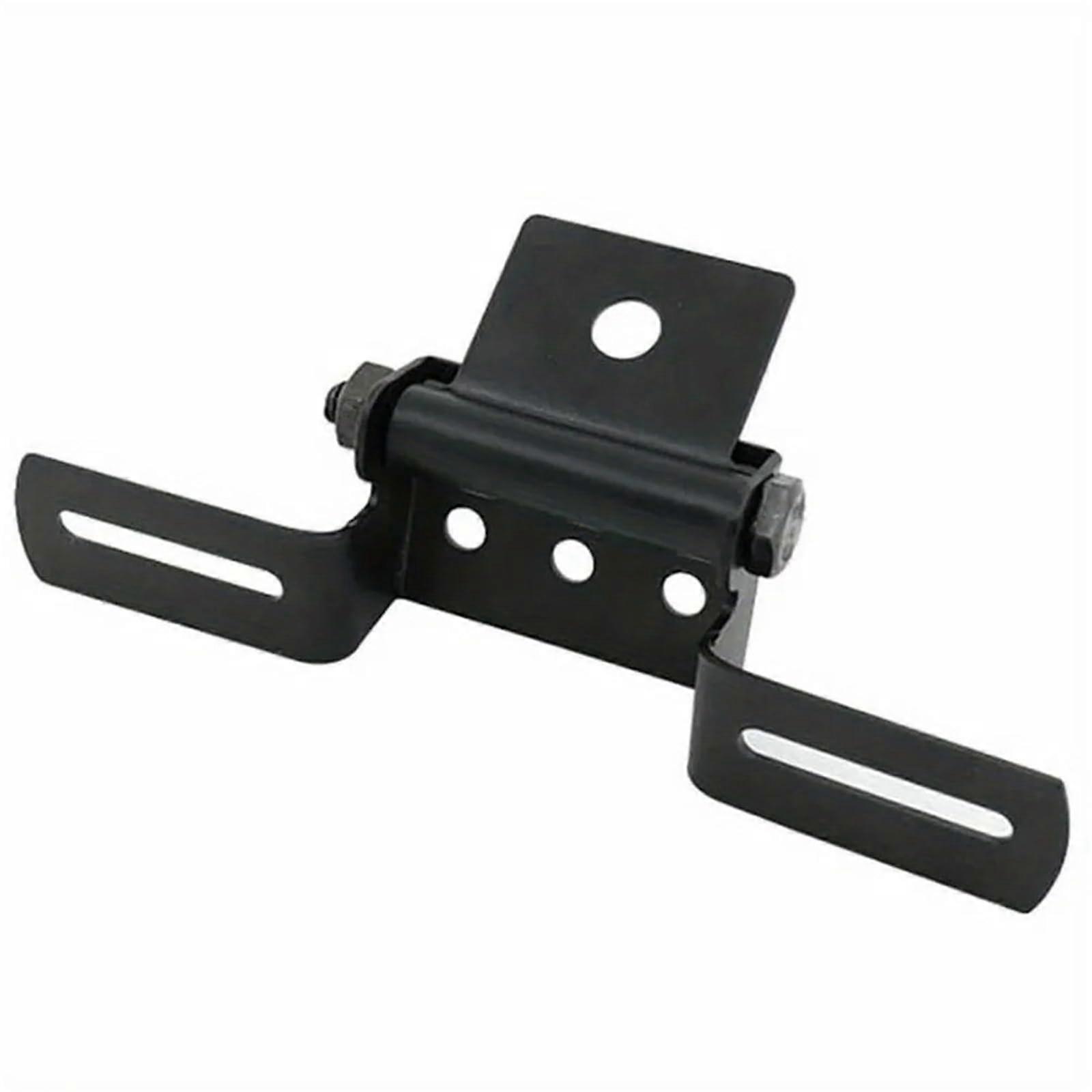Adjustable Motorcycle License Plate Bracket Holder with Tail Light, Foldable WeatherResistant Design