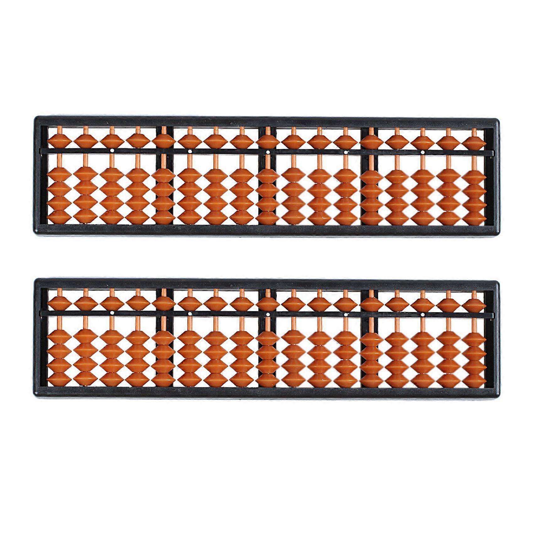 2X Plastic Abacus Arithmetic Abacus Kids Calculation Tool 17 Digits
