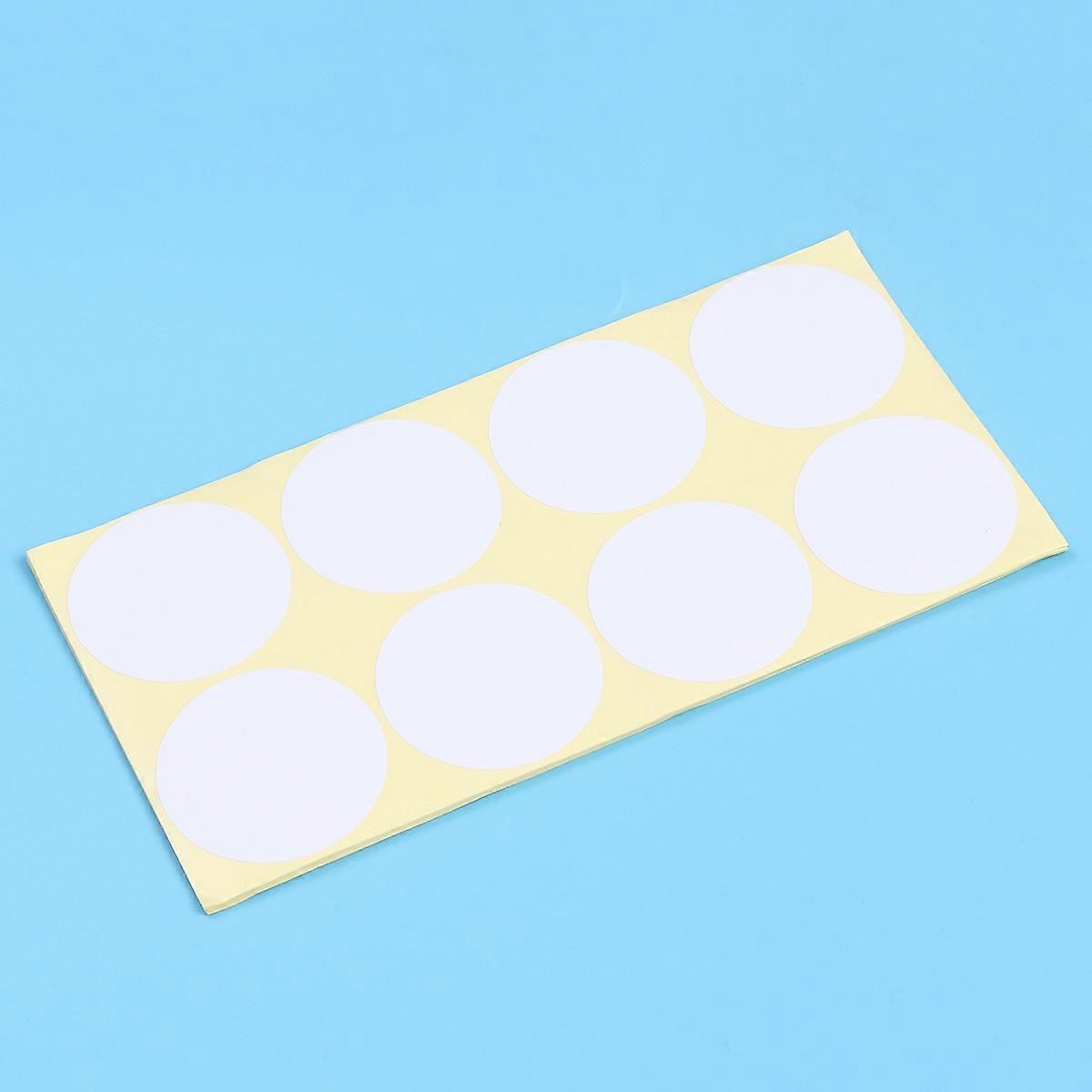 Adhesive Labels Round Sticker Paper for Marking 15 Sheets White
