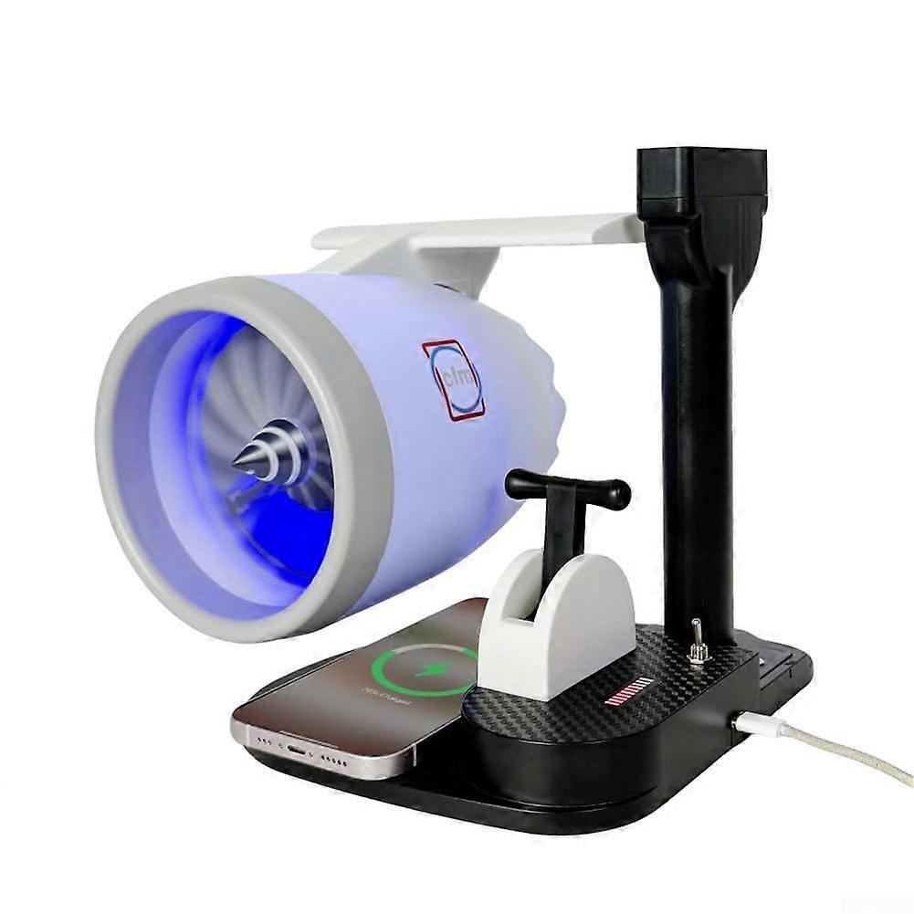 Desktop USB Fan with Powerful Cooling, Adjustable Temperature, Humidity Control, Turbo Design, Blue