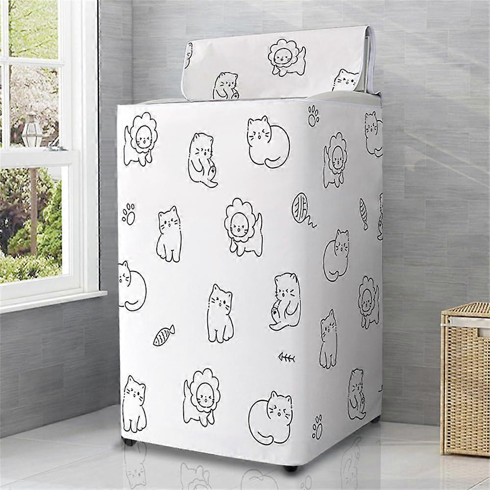 Waterproof  Load Washing Machine Cover Dustproof Sunscreen Protector with Zipper Fits 6.88kg