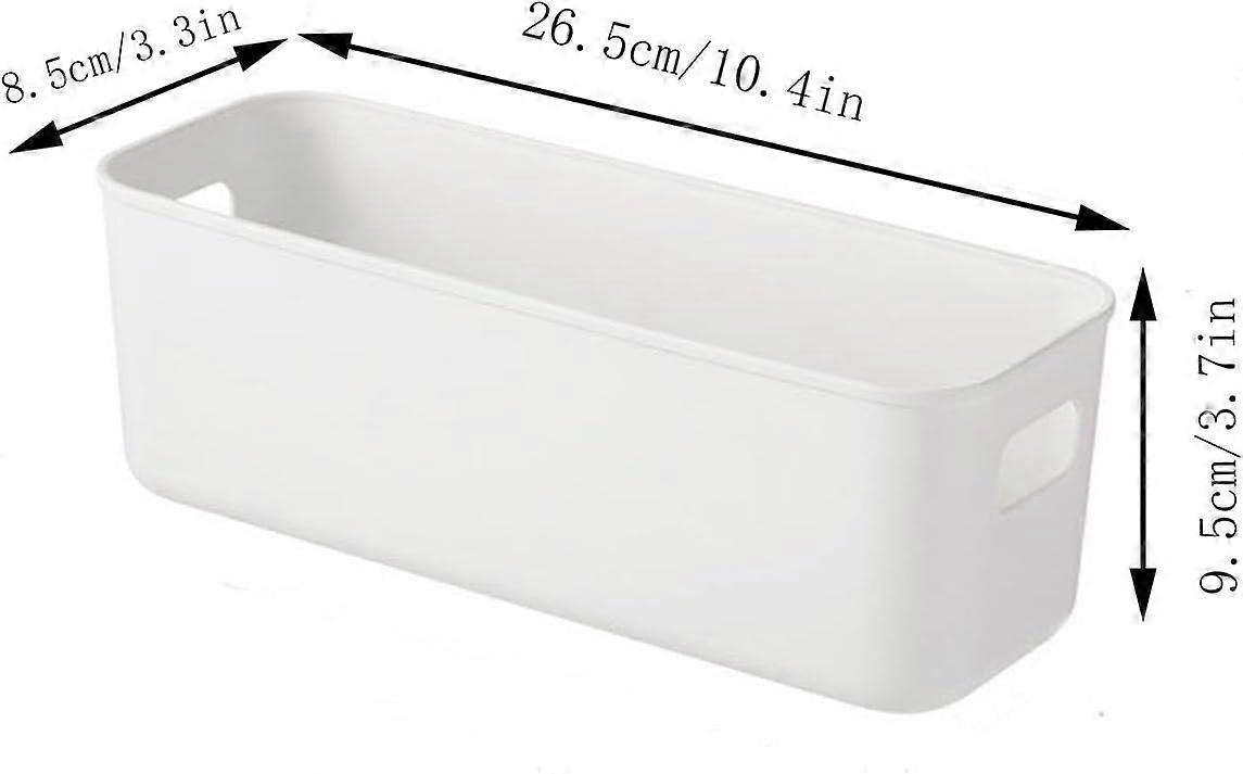 8 Pieces Rectangular Bathroom Storage Baskets with Hollow Handles for Easy Access and Organization