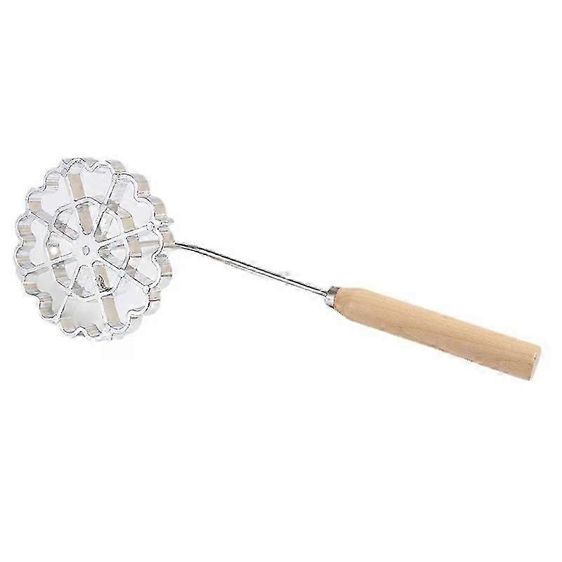 PRETYZOOM Bunuelos Rosetten Eisen Formen Set mit Holzgriff, Lotusblüte, Bunuelos, Keksform, Trichter, Kuchenmacher, Kochstempel Set
