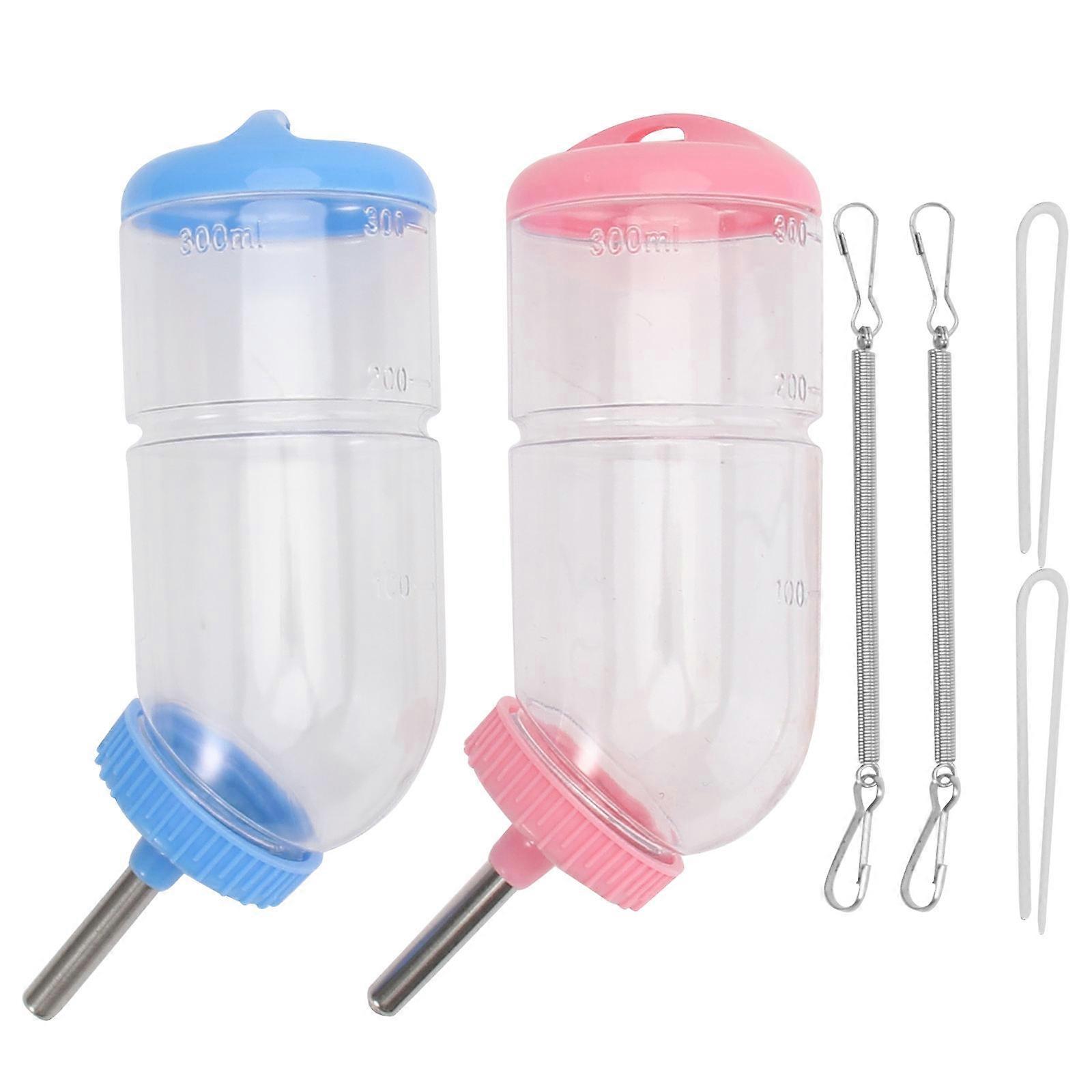 Drinking Fountain Rabbit Pet Supply for 2Pcs Practical Water Bottle