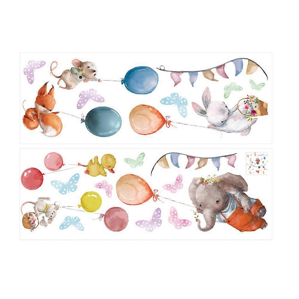 Animal Balloon Wall Decals For Children's Room Decor In Assorted Color With DIY Function 2 Sheets