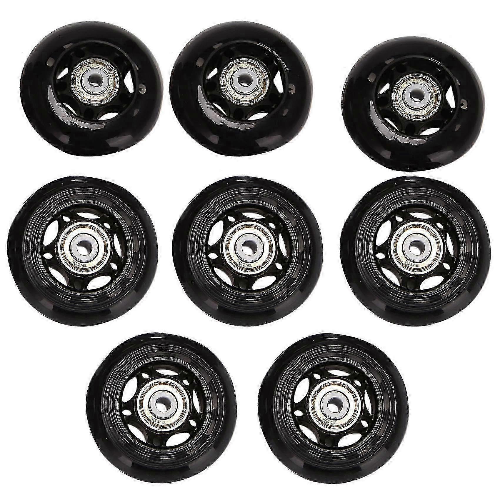 2025 8 Pack Inline Skate Wheels, Roller Skate Wheels,with Bearing 64mm