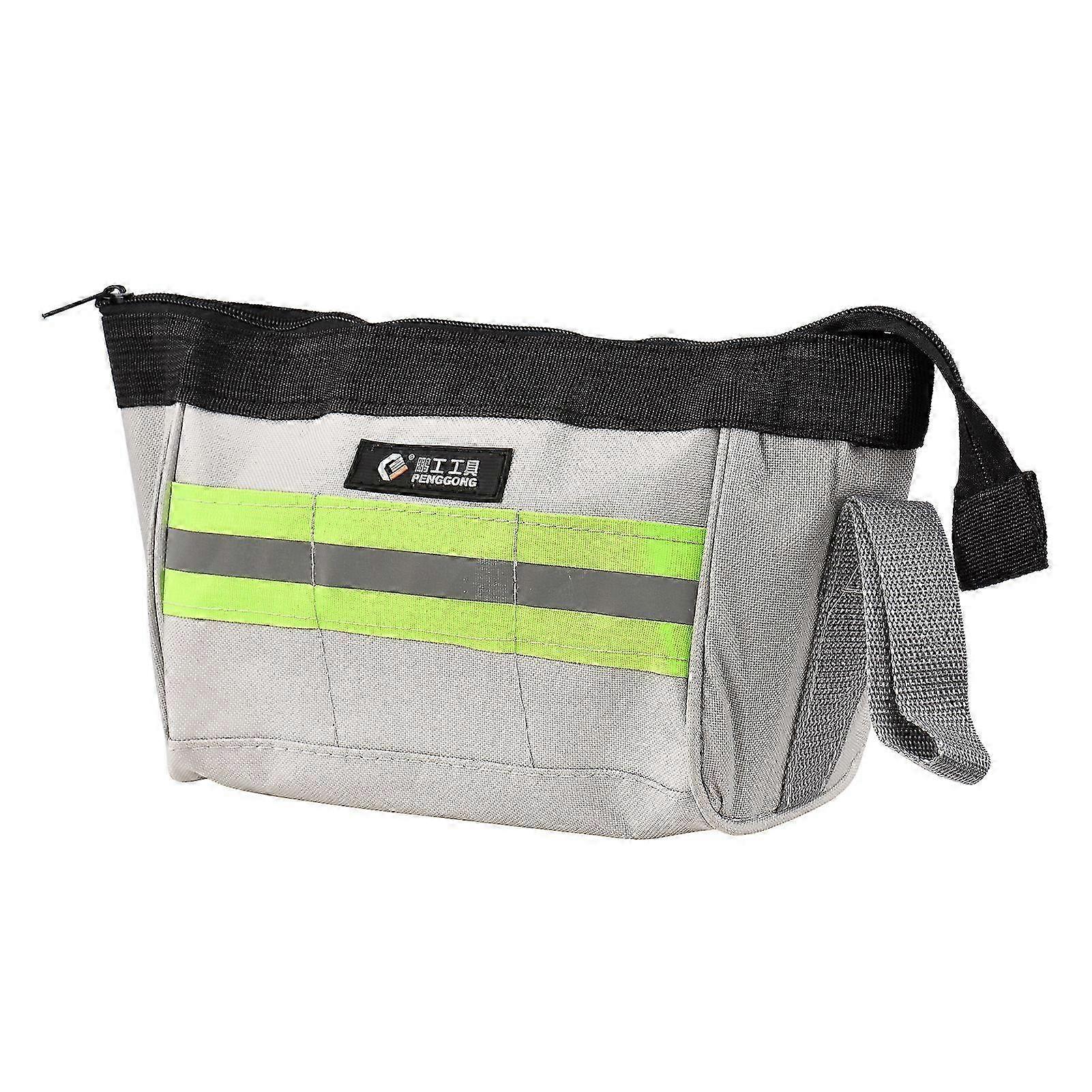 Tool Bag, 650D Oxford Fabric Wear-resistant Multifunctional Storage with Pockets Zipper