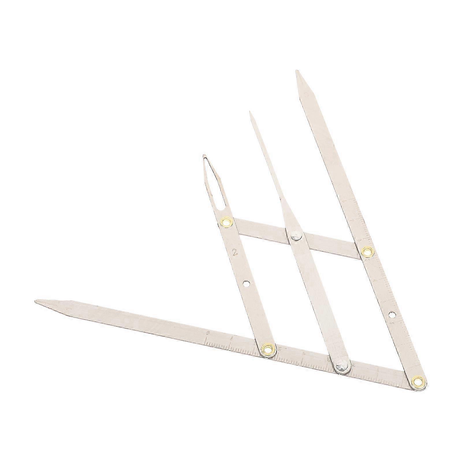 Eyebrow Positioning Ruler Stainless Steel Tool for Measuring 2Pcs Silver
