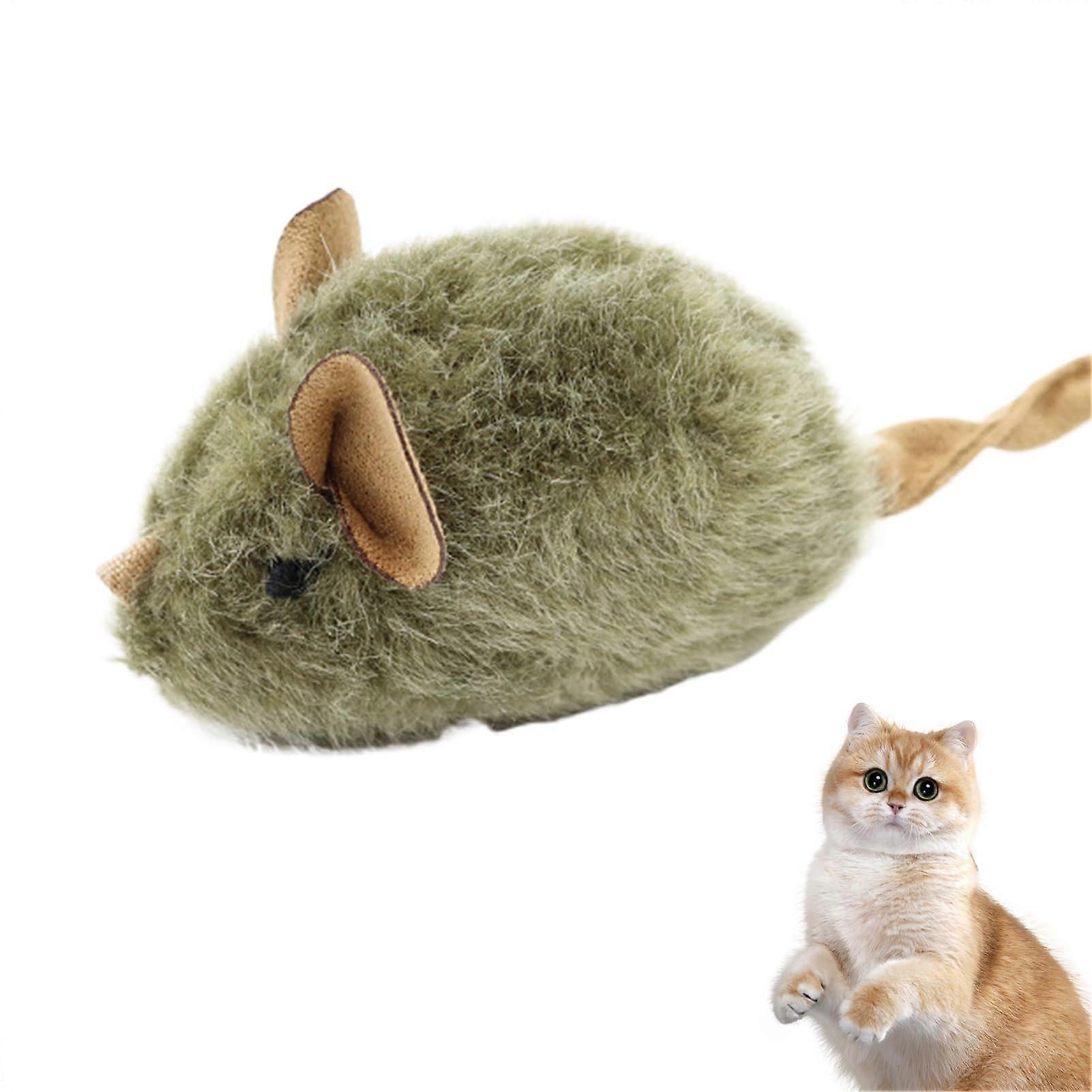 Interactive Plush Mouse Cat Toy with Authentic Sounds for Indoor Cats, Durable Chew and Play