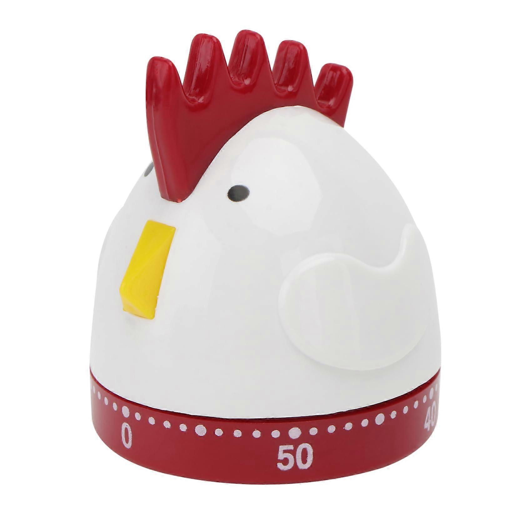 60 Minute Mechanical Kitchen Timer with Cartoon Rooster Design for Cooking Baking and Time Management