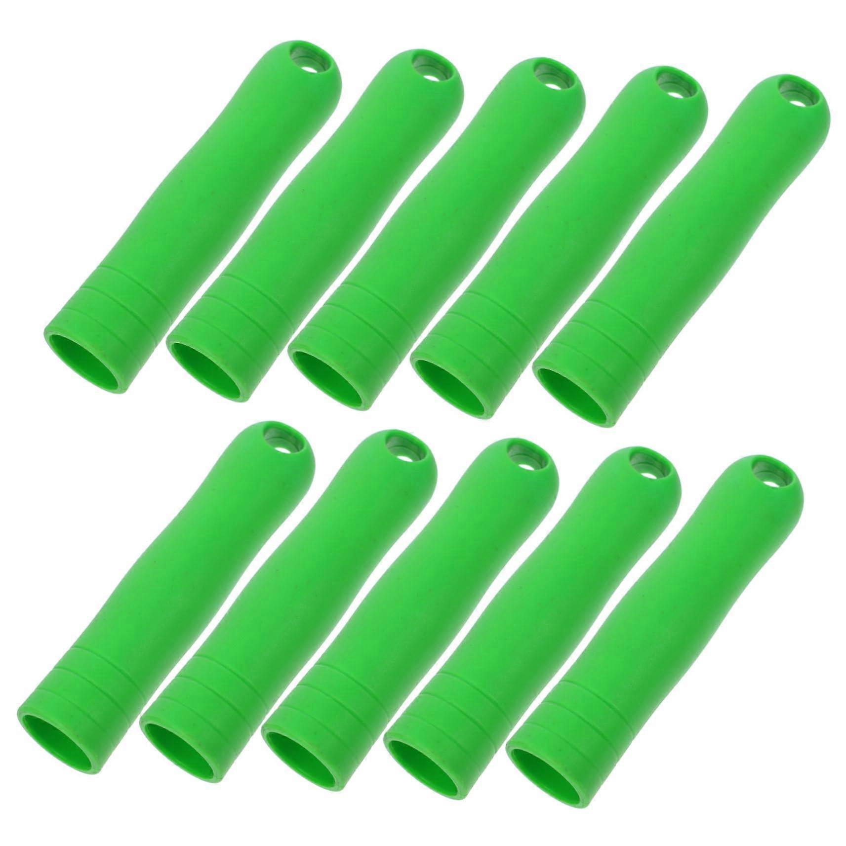 10pcs Plastic Mop Handle Replacement Grip End Caps with Threaded Design for Versatile Mop Use