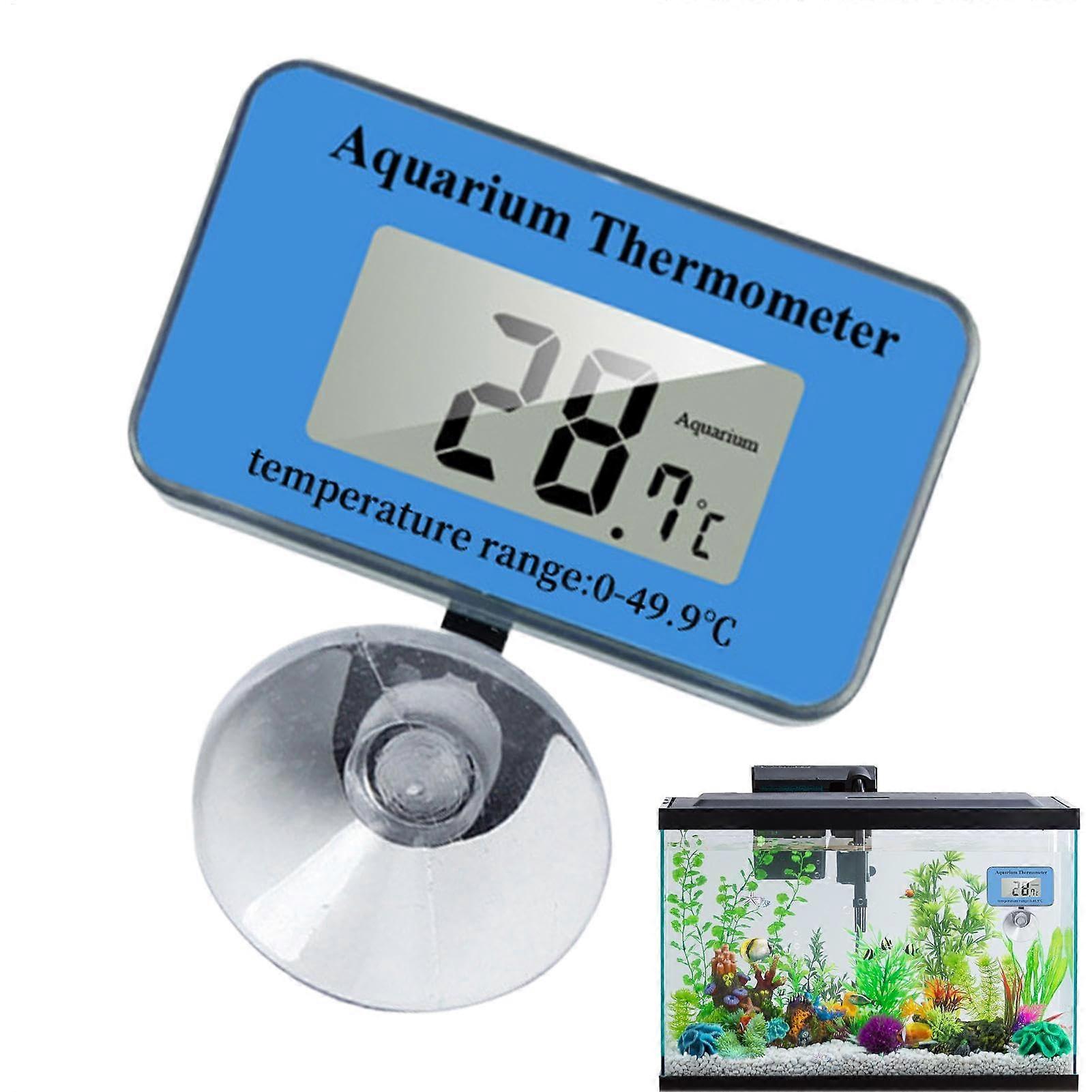 Digital Aquarium Thermometer with Waterproof Wireless Probe and Clear LCD for Fish Tank Turtle