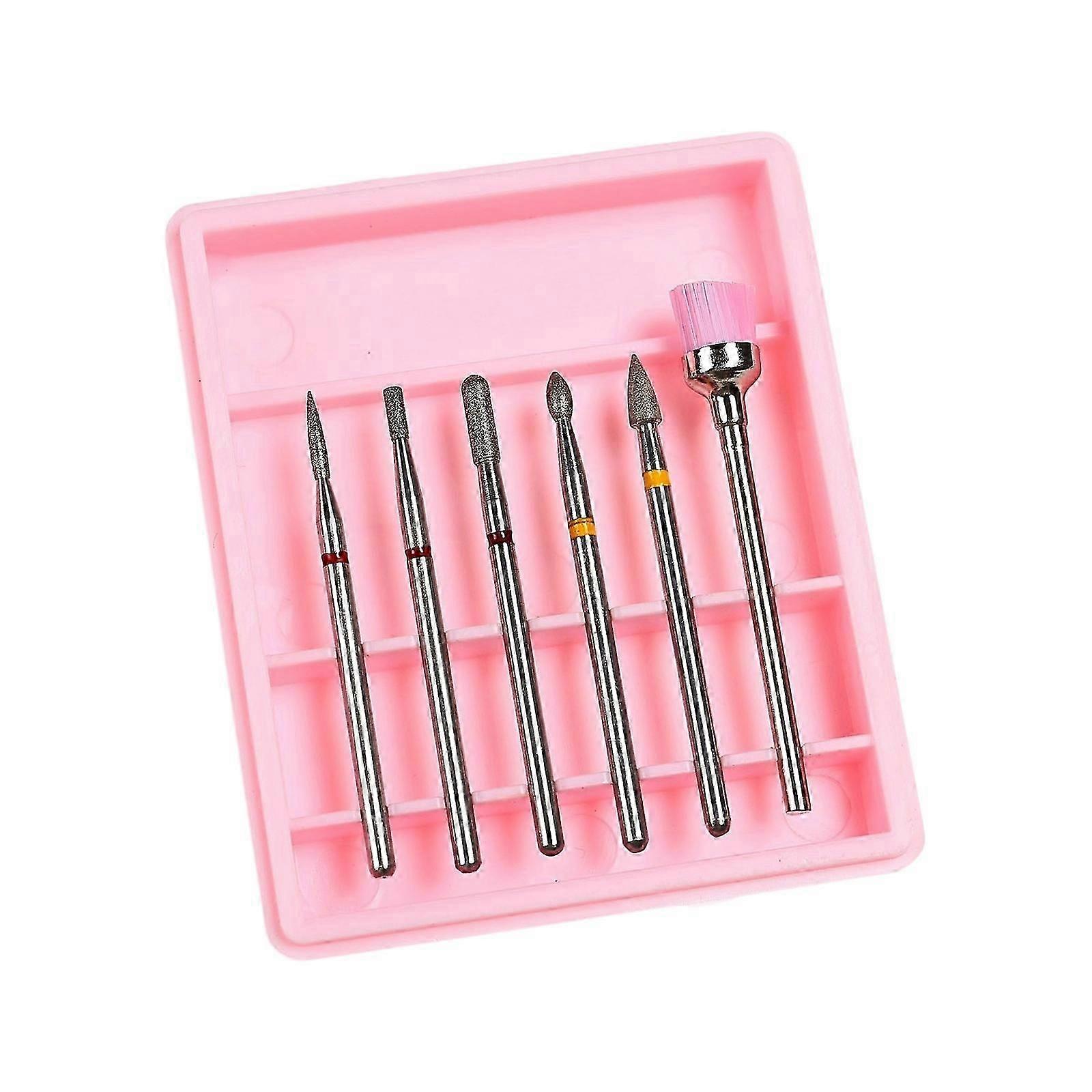 Nail Drill Bits Set for Manicure and Pedicure Safe Cutter Attachments with Ceramic Material Multicolor