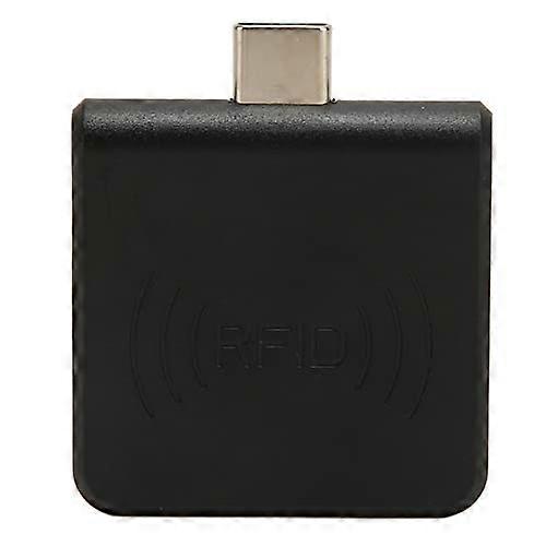 Type C ID Card Reader 125Khz Smart Scanner with Buzzer Plug and Play Wide Compatibility Black
