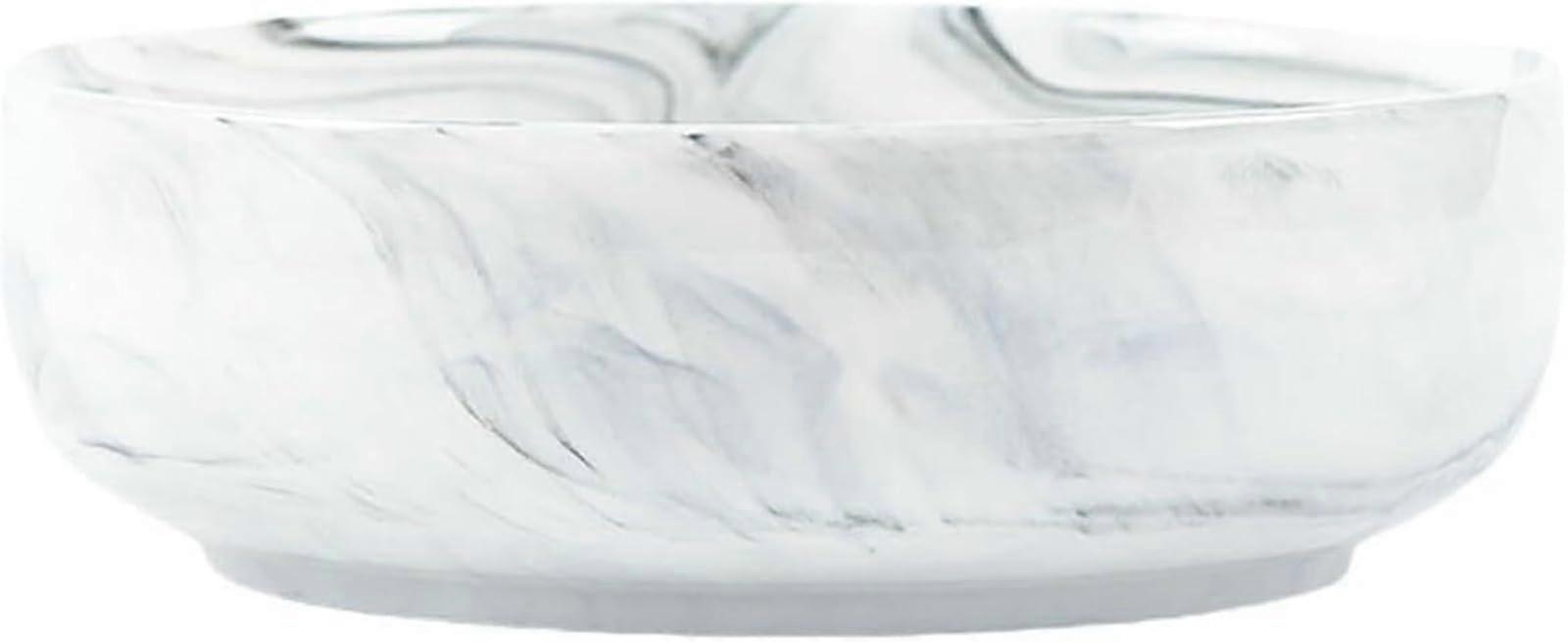 8 Inch Ceramic Soup Bowl Marble Dinnerware Microwave Dishwasher Safe Scratch Resistant