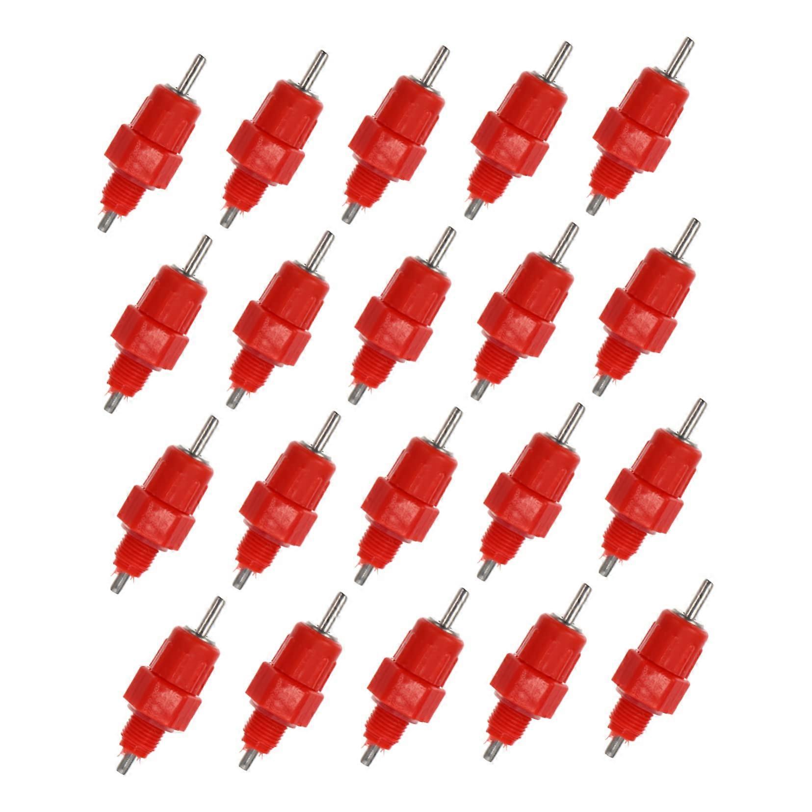 Automatic Chicken Waterer Nipple Drinker Set 20pcs for Hens and Ducks Easy Install Rust‑Resistant