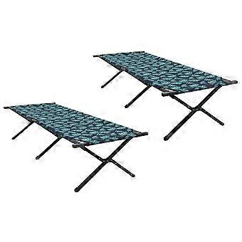 vidaXL Opvouwbaar Camping Bed 2 st Bossen 210 x 80 x 46 cm Oxford stof